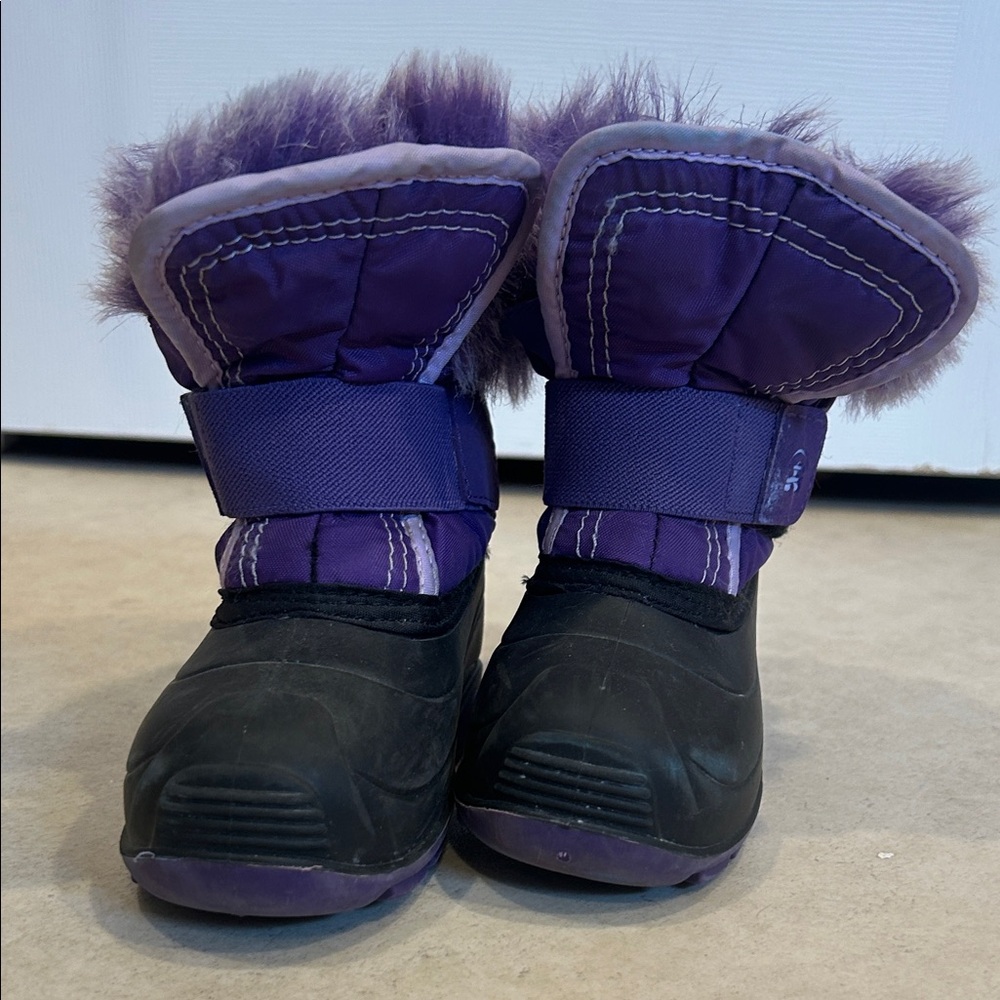 Kamik Purple and Black Kids Snow Boots